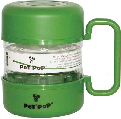 Comedero/bebedero de Viaje Verde 1.5l